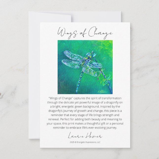 Cartão De Notas Wings of Change Story Card (Frente)