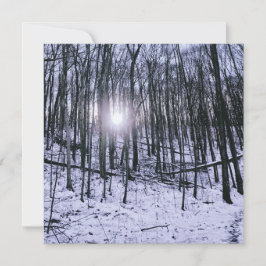 Cartão De Notas Winter Scene Sunrise and Snow