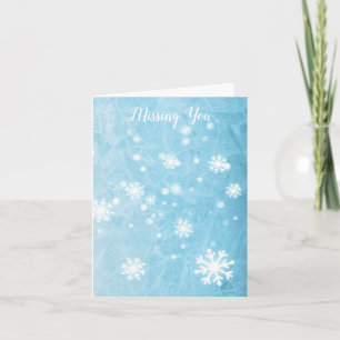 Cartão De Notas Winter Snow General Misse You Serif Text