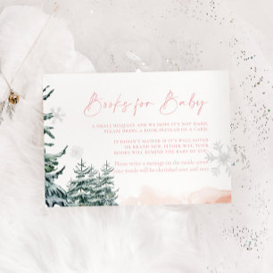 Cartão De Notas Winter Wonderland - Livros cor-de-rosa para o Cart