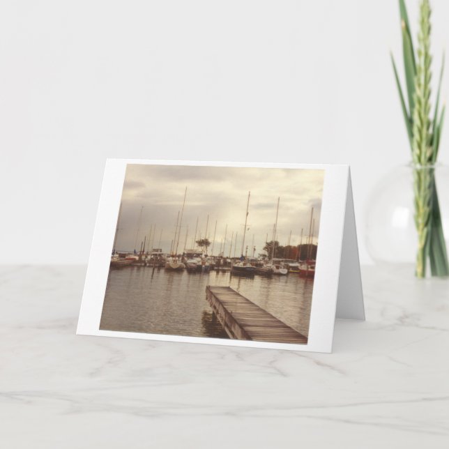 Cartão De Notas Wisconsin Lake Superior Marina (Frente)