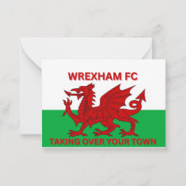 Cartão De Notas Wrexham Fc assumindo sua cidade