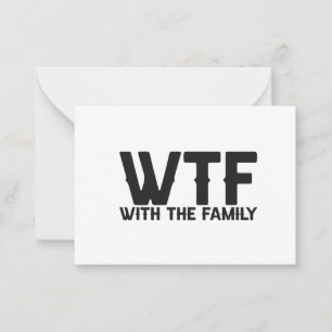 Cartão De Notas WTF Com A Família Engraçada De Férias De Verão