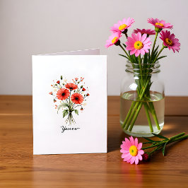 Cartão De Notas Yarrow Floral Blank Note Card