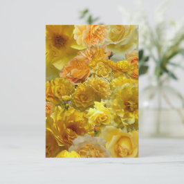 Cartão De Notas Yellow Rose Collage Flat Note Card