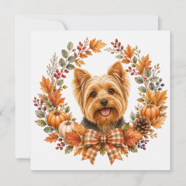 Cartão De Notas Yorkshire Terrier Outono