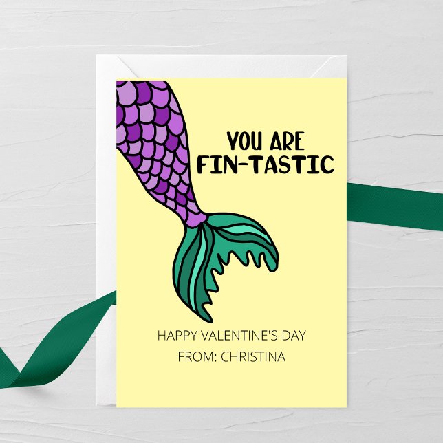 Cartão De Notas You Are Fin-Tastic Valentine’s Day Card (Criador carregado)