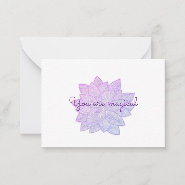Cartão De Notas You are magical: Hand-Drawn Floral Affirmation (Frente)