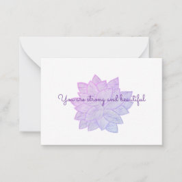Cartão De Notas You are strong and beautiful: Floral Affirmation