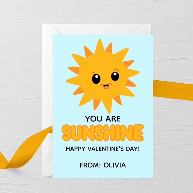 Cartão De Notas You Are Sunshine Kids Valentine Card (Criador carregado)