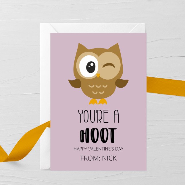 Cartão De Notas You’re a Hoot Kids Valentine’s Day Card (Criador carregado)