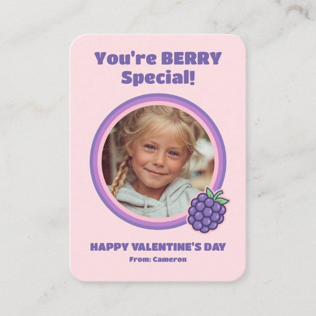 Cartão De Notas You're BERRY Special Kids Valentine's (Frente)