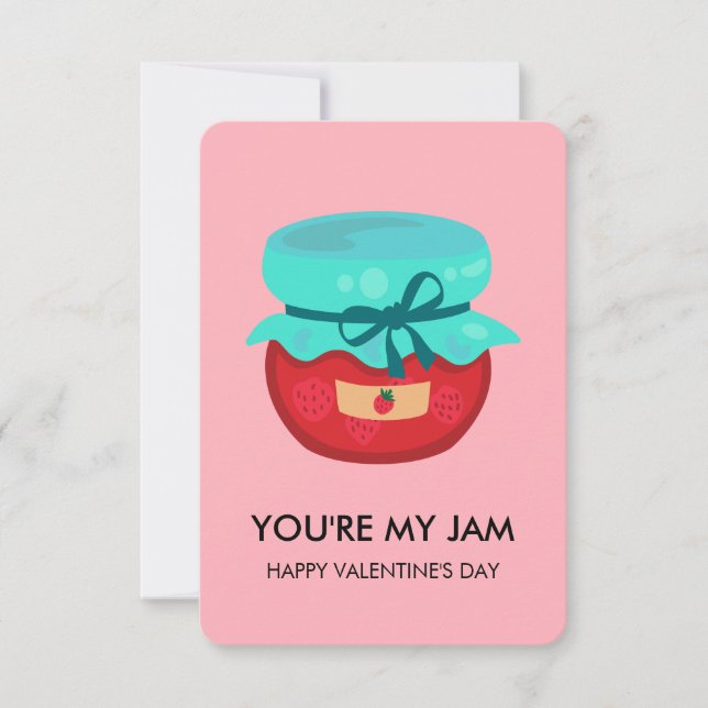 Cartão De Notas You're My Jam Valentine, Kids School Classroom (Frente)