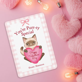 Cartão De Notas You're Purr-ty Special Kitty Cat Valentine's Day