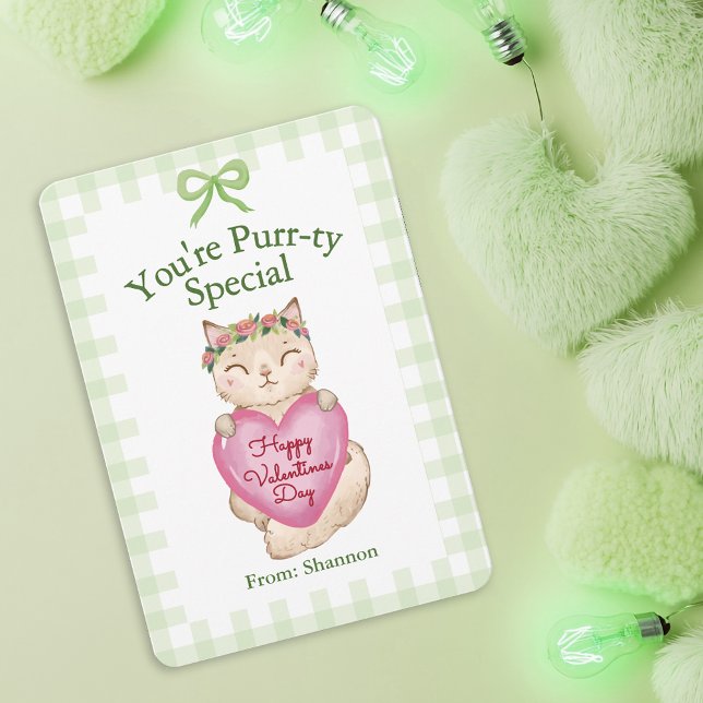 Cartão De Notas You're Purr-ty Special Kitty Cat Valentine's Day N (Criador carregado)