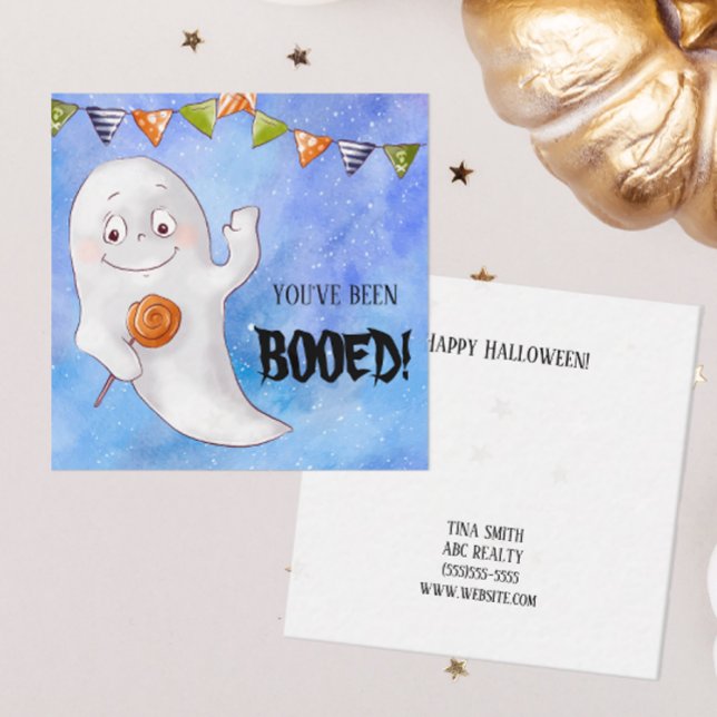 Cartão De Notas You've Been Booed Halloween (Easily personalize this cute pop by card with just a few clicks.)