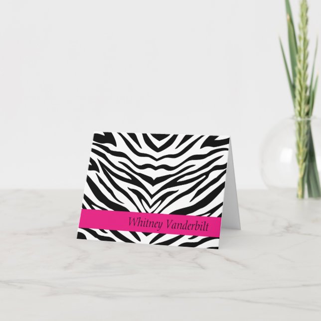Cartão De Notas Zebra Note Cards (Frente)