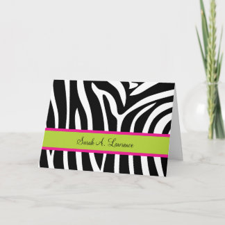 Cartão De Notas Zebra Print