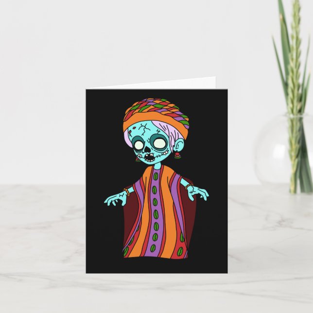Cartão De Notas Zombie malaia (Frente)