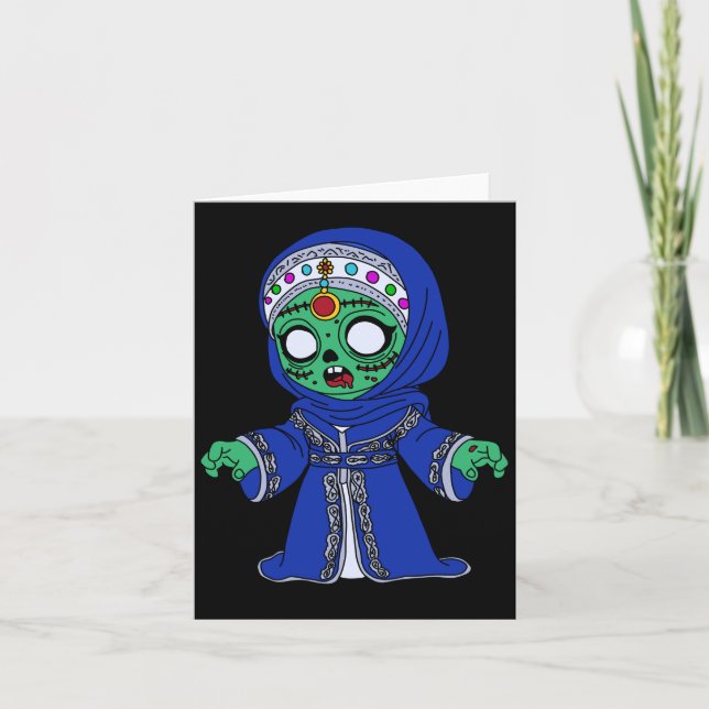Cartão De Notas Zombie marroquino giro (Frente)