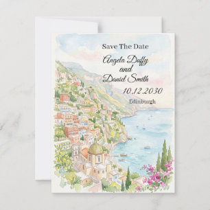 Cartão de Notificação de Data de Casamento Floral