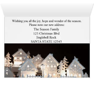 Cartão De Novas Casas De Natal Iluminadas