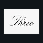 Cartão de Número da Mesa<br><div class="desc">Cartão de número de mesa simples,  ótimo para casamentos.</div>