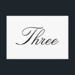 Cartão de Número da Mesa<br><div class="desc">Cartão de número de mesa simples,  ótimo para casamentos.</div>