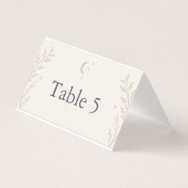 Cartão de Número da Mesa de Casamento Celestial