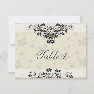 Cartão de Número da Mesa de Casamento - Floral Pre
