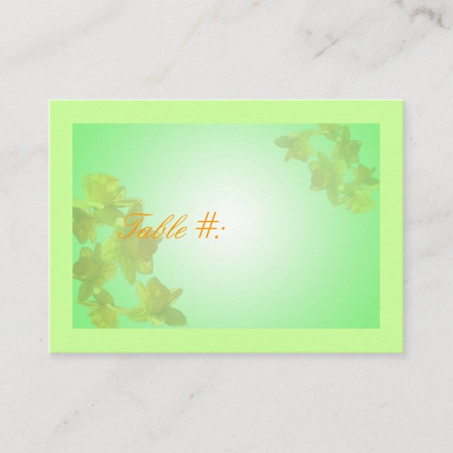 cartão de número da mesa de casamento,tulipas amar (Frente)