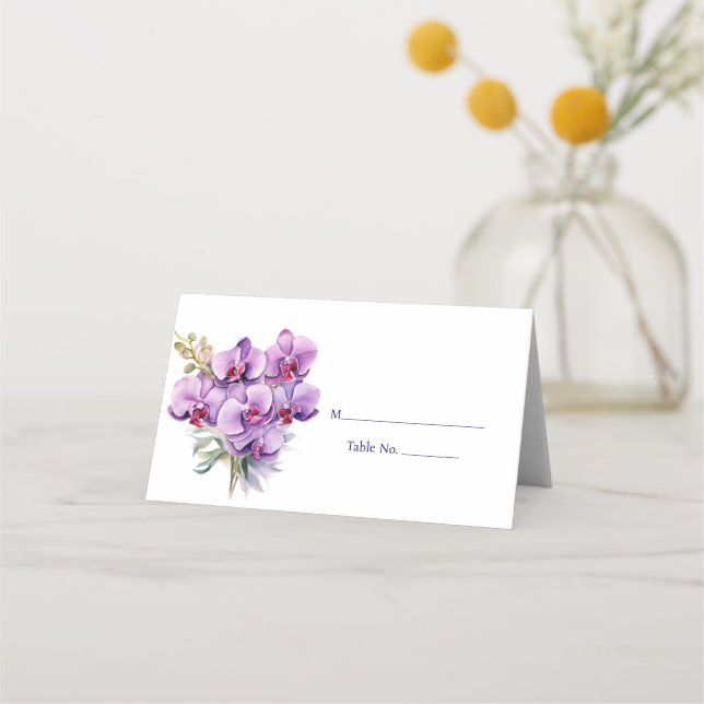 Cartão de Número da Mesa de Convidados Orquídea Ro (Frente)