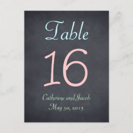 Cartão de Número da Tabela de Casamento de Procura