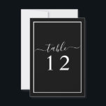 Cartão de Número da Tabela de Casamento Preto e Br<br><div class="desc">Eu me orgulho de todas as minhas designs, Se você tiver alguma dúvida, quiser que as mudanças personalizadas sejam feitas no design, ou se quiser que os itens coordenados correspondam e precisem que eu o crie, entre em contato com Megan com Emma Sue Arco-tique diretamente em megan@emmasuebowtique.com. O Zazzle está...</div>
