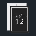 Cartão de Número da Tabela de Casamento Preto e Br<br><div class="desc">Eu me orgulho de todas as minhas designs, Se você tiver alguma dúvida, quiser que as mudanças personalizadas sejam feitas no design, ou se quiser que os itens coordenados correspondam e precisem que eu o crie, entre em contato com Megan com Emma Sue Arco-tique diretamente em megan@emmasuebowtique.com. O Zazzle está...</div>