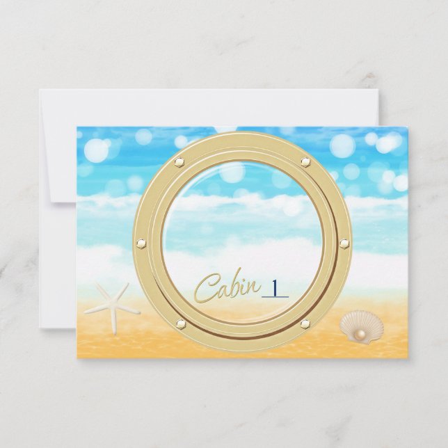 Cartão de Número de Assento da Mesa do Cruzeiro da (Frente)