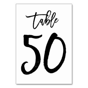 Cartão de Número de Mesa com Letra Manual Chic   M