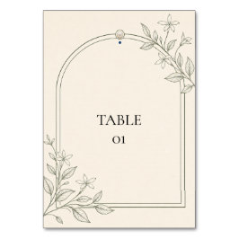 Cartão de Número de Mesa de Casamento com Arco Bot