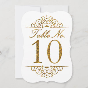 Cartão de Número de Mesa de Casamento com Efeito B