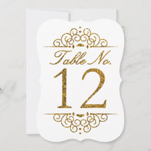 Cartão de Número de Mesa de Casamento com Efeito B