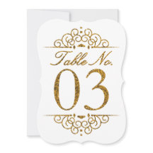 Cartão de Número de Mesa de Casamento com Efeito B