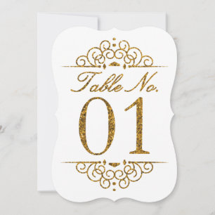 Cartão de Número de Mesa de Casamento com Efeito B