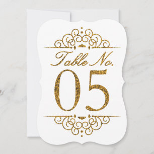 Cartão de Número de Mesa de Casamento com Efeito B