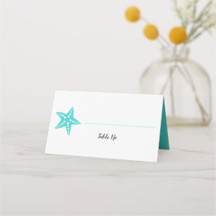 Cartão de Número de Mesa de Casamento com Estrela