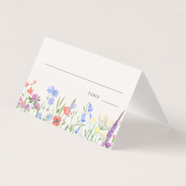 Cartão de Número de Mesa de Casamento com Flor Sil (Frente)