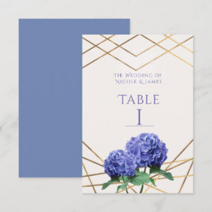 Cartão de Número de Mesa de Casamento com Flores d