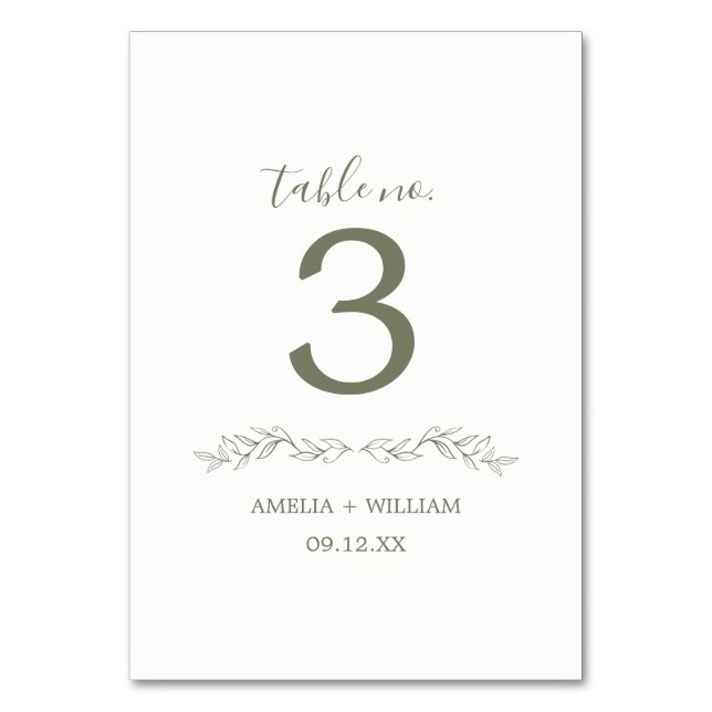 Cartão de Número de Mesa de Casamento com Monogram (Verso)