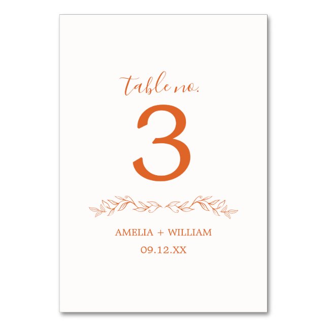Cartão de Número de Mesa de Casamento com Monogram (Verso)