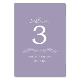 Cartão de Número de Mesa de Casamento com Monogram
