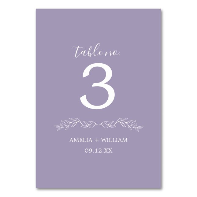 Cartão de Número de Mesa de Casamento com Monogram (Verso)